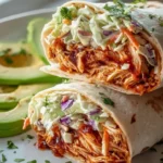 BBQ Chicken Coleslaw Wraps