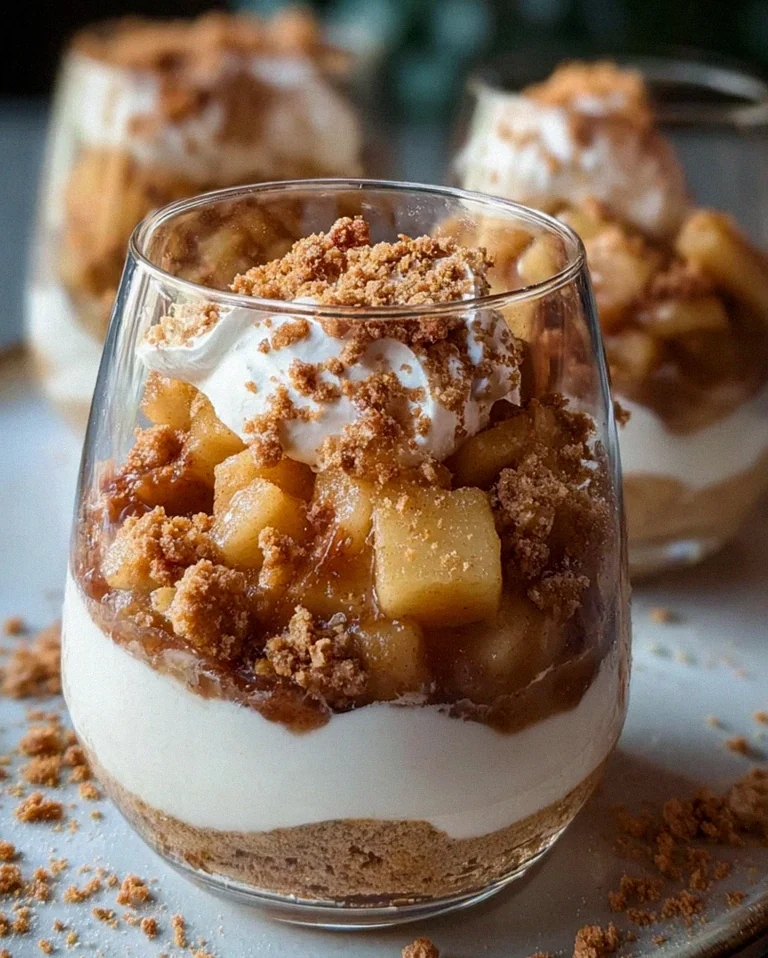 Bratapfel-Crumble auf Zimtcreme - Dessert im Glas – Schritt 1