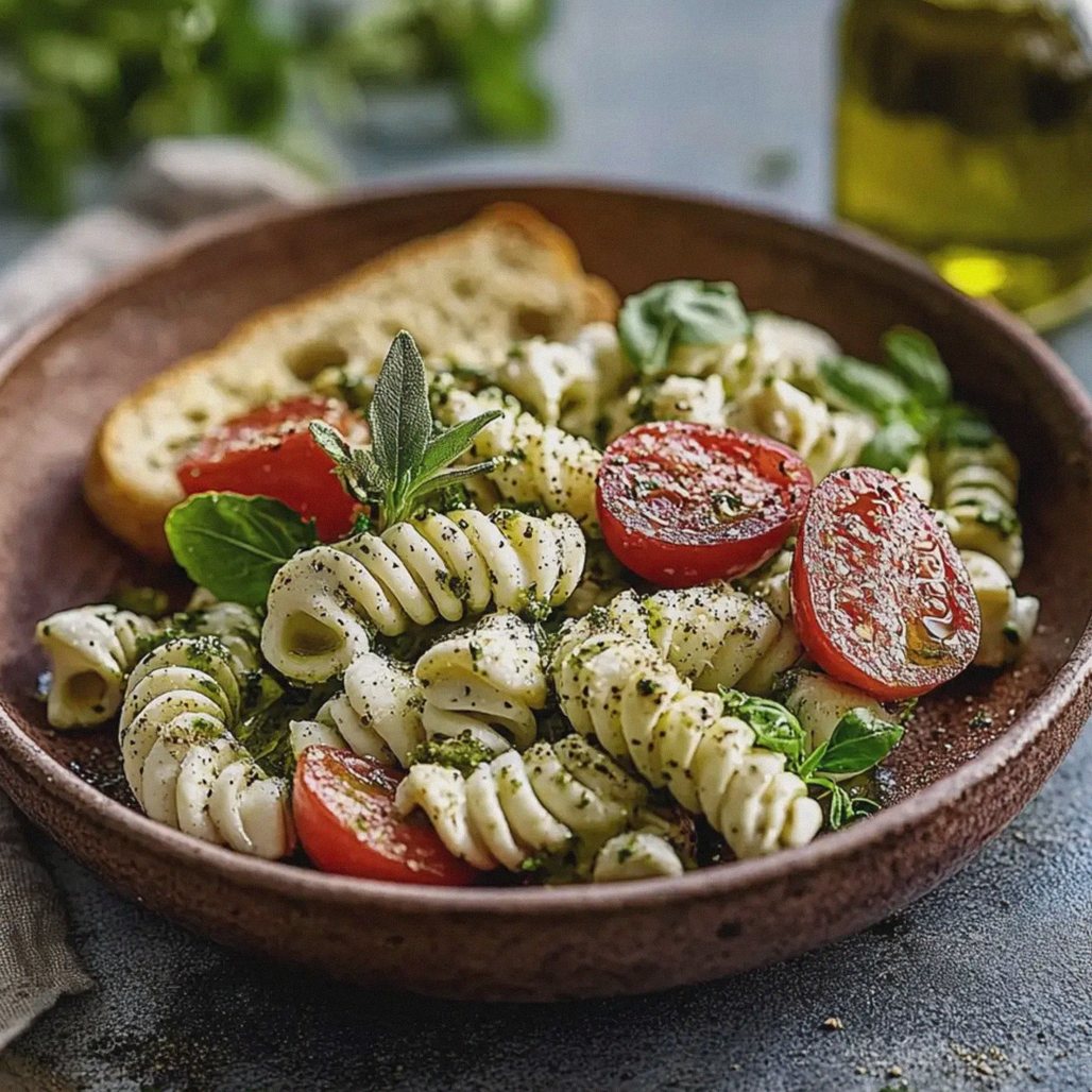 Caprese Nudelsalat mit Erdbeeren einfach zubereitet – Schritt 1