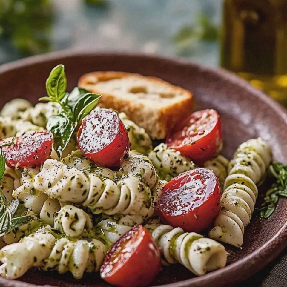 Caprese Nudelsalat mit Erdbeeren einfach zubereitet – Schritt 2