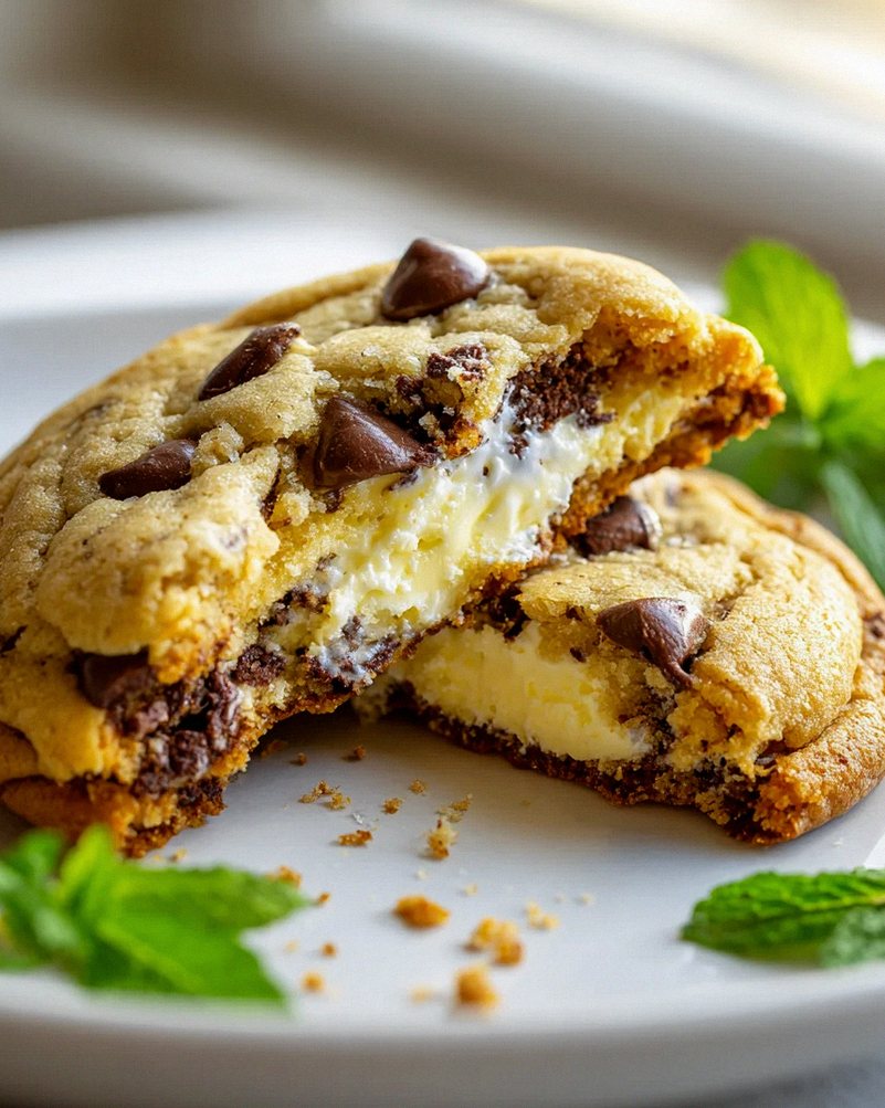 Cheesecake-gefüllte Chocolate Chip Cookies: Purer Genuss – Schritt 1