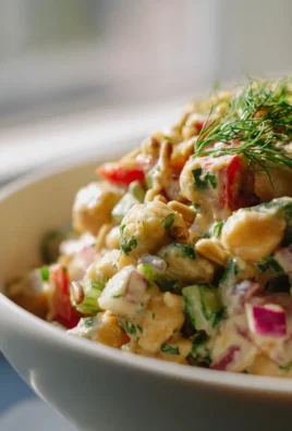 Cremiger Tahini-Zitronen-Kichererbsen-Salat – Leicht & Frisch!
