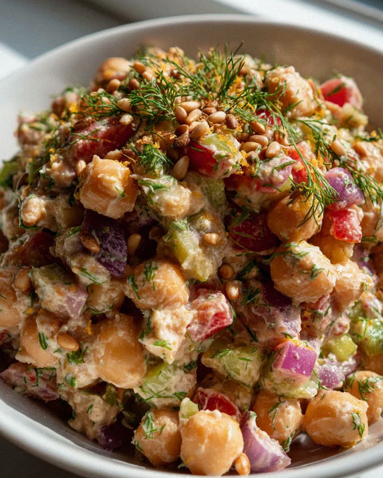 Cremiger Tahini-Zitronen-Kichererbsen-Salat – Leicht & Frisch! – Schritt 2