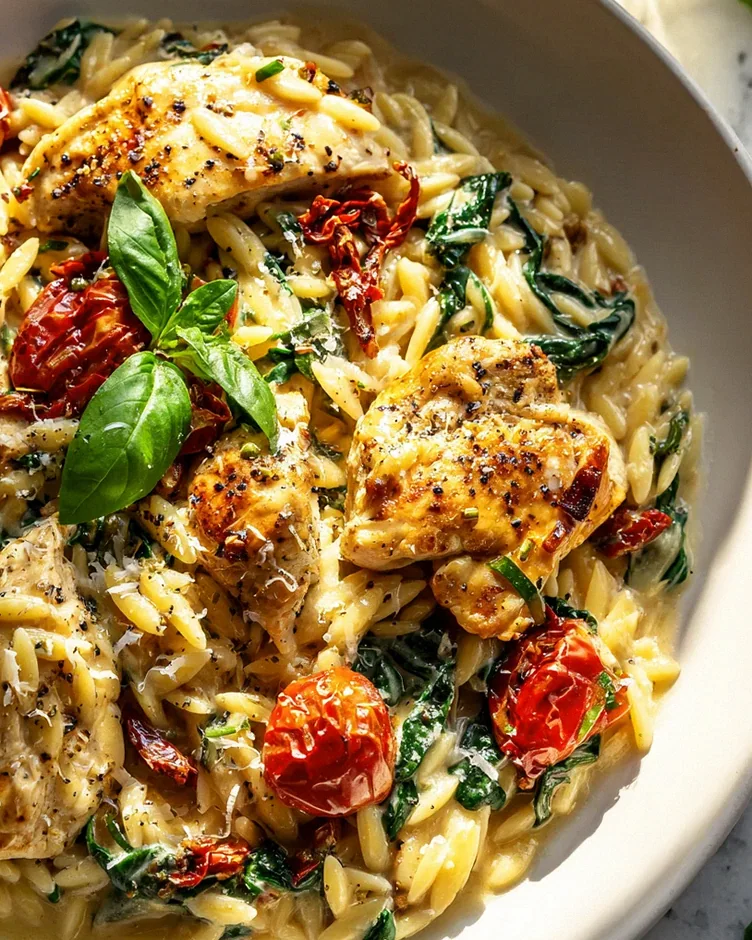Die beste cremige Hähnchen Orzo Pfanne: Dein neues Lieblingsessen