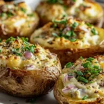 Gefüllte Kartoffeln nach Flammkuchen Art – Leckeres Rezept!