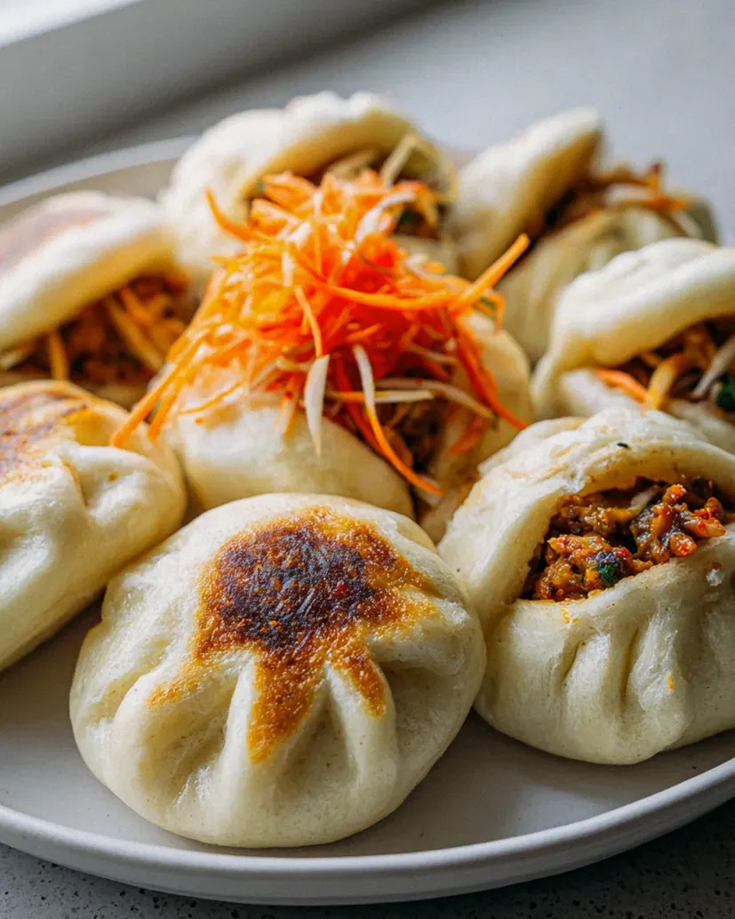 Herzhafte Bao-Buns mit eingelegtem Gemüse – Schritt 2