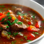 Herzhafte Low Carb Rinder-Gulaschsuppe: Einfach und kartoffelfrei!