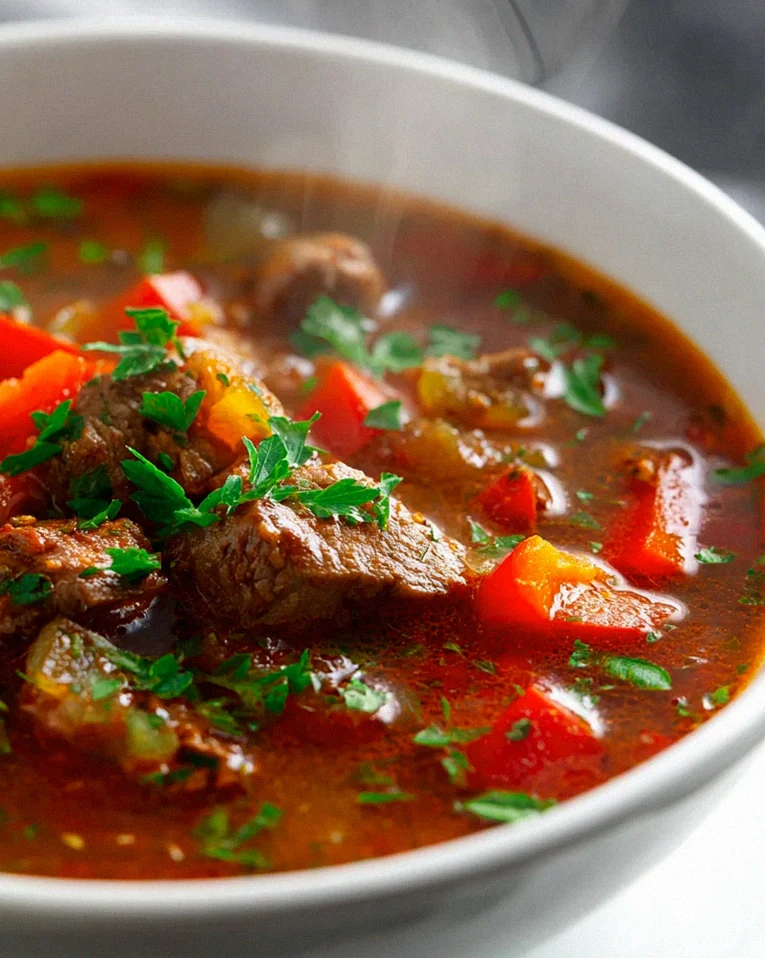 Herzhafte Low Carb Rinder-Gulaschsuppe: Einfach und kartoffelfrei! – Schritt 1