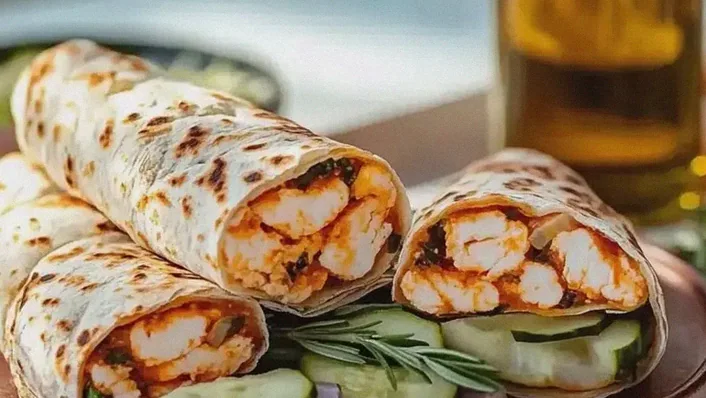 Honig-Senf-Hähnchen-Wrap für eine schnelle Mahlzeit