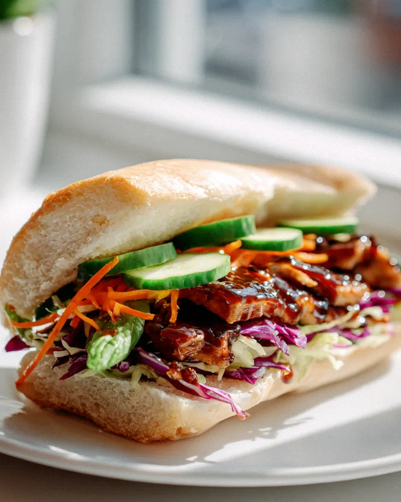 Pollo Teriyaki Sandwich mit Knackigem Gemüse – Schnell & Lecker!