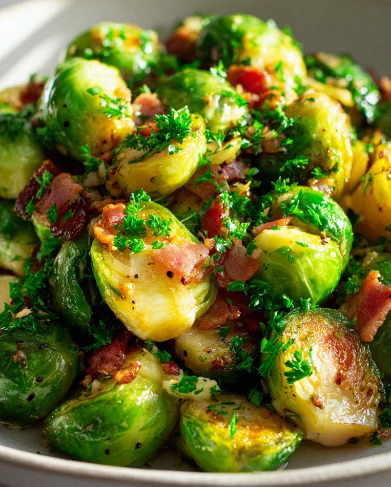 Rosenkohl Pfanne mit Knoblauch & Herzhaftem Rind – Schritt 2