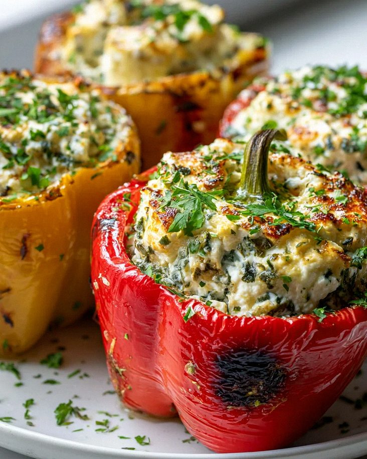 Saftige Gefüllte Paprika vom Grill mit Feta & Kräutern – Schritt 2