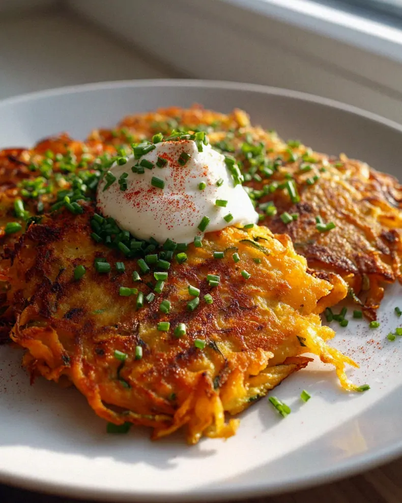 Saftige Kürbispuffer mit Zucchini – Farbenfroh & gesund