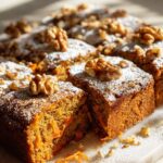 Saftiger Veganer Karottenkuchen Vom Blech mit Walnüssen