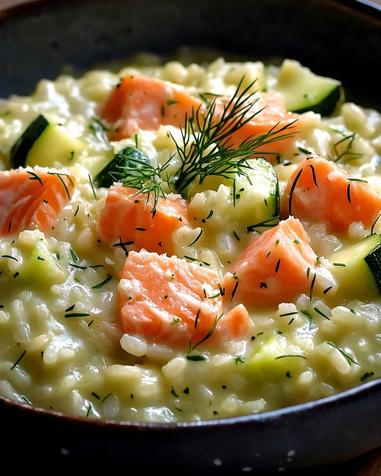 Zucchini-Lachs-Risotto